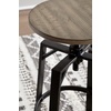 image:imageSignature Design by Ashley Karisslyn Farmhouse Swivel 2725 Adjustable Height Stool Set of 2 Whitewash amp BlackNatural