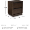 image:imageSignature Design by Ashley Kendamor Modern Canopy Bed with Upholstered Headboard and USB Charging Ports Foundation or Box Spring Needed Queen Dark BrownTwo Drawer Nightstand