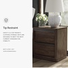 image:imageSignature Design by Ashley Kendamor Modern Canopy Bed with Upholstered Headboard and USB Charging Ports Foundation or Box Spring Needed Queen Dark BrownTwo Drawer Nightstand