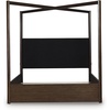image:imageSignature Design by Ashley Kendamor Modern Canopy Bed with Upholstered Headboard and USB Charging Ports Foundation or Box Spring Needed Queen Dark BrownQueen Canopy Bed
