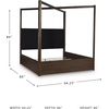 image:imageSignature Design by Ashley Kendamor Modern Canopy Bed with Upholstered Headboard and USB Charging Ports Foundation or Box Spring Needed Queen Dark BrownQueen Canopy Bed