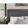 image:imageSignature Design by Ashley Kendamor Modern Canopy Bed with Upholstered Headboard and USB Charging Ports Foundation or Box Spring Needed Queen Dark BrownKing Upholstered Panel Bed