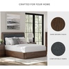 image:imageSignature Design by Ashley Kendamor Modern Canopy Bed with Upholstered Headboard and USB Charging Ports Foundation or Box Spring Needed Queen Dark BrownQueen Upholstered Panel Bed