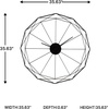 image:imageSignature Design by Ashley Large Industrial Metal Wall Clock Black