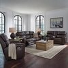 image:imageSignature Design by Ashley Leather Power Reclining Loveseat with Console