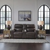 image:imageSignature Design by Ashley Leather Power Reclining Loveseat with Console