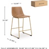 image:imageSignature Design by Ashley Lexadine Counter Height Stools Set of 2 Gold