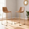 image:imageSignature Design by Ashley Lexadine Counter Height Stools Set of 2 Gold