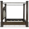 image:imageSignature Design by Ashley Maylee King Canopy Bed Frame Dark Brown Wood