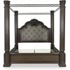 image:imageSignature Design by Ashley Maylee King Canopy Bed Frame Dark Brown Wood