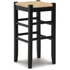 image:imageSignature Design by Ashley Mirimyn Farmhouse 295 Bar Height Bar Stool with Woven Wicker Seats 2 Count Green amp Light BrownBlack  Light Brown
