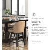 image:imageSignature Design by Ashley Neymorton Transitional 2413 Counter Height Faux Leather Upholstered Bar Stool with Footrest Set of 2 Dark Grayish Brown amp Black