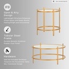 image:imageSignature Design by Ashley Pearlox Casual Table with Inset Tempered Glass Top Set of 3 Gold