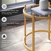 image:imageSignature Design by Ashley Pearlox Casual Table with Inset Tempered Glass Top Set of 3 Gold