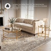image:imageSignature Design by Ashley Pearlox Casual Table with Inset Tempered Glass Top Set of 3 Gold