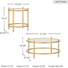 image:imageSignature Design by Ashley Pearlox Casual Table with Inset Tempered Glass Top Set of 3 Gold
