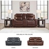 image:imageSignature Design by Ashley Power Reclining Loveseat with Console MahoganyBrown