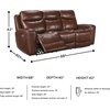 image:imageSignature Design by Ashley Power Reclining Loveseat with Console MahoganyBrown