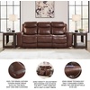 image:imageSignature Design by Ashley Power Reclining Loveseat with Console MahoganyBrown