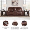 image:imageSignature Design by Ashley Power Reclining Loveseat with Console MahoganyBrown