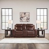 image:imageSignature Design by Ashley Power Reclining Loveseat with Console MahoganyBrown