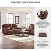 image:imageSignature Design by Ashley Power Reclining Loveseat with Console MahoganyBrown