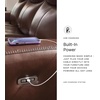 image:imageSignature Design by Ashley Power Reclining Loveseat with Console MahoganyBrown
