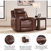 image:imageSignature Design by Ashley Power Reclining Loveseat with Console MahoganyBrown