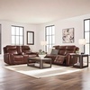 image:imageSignature Design by Ashley Power Reclining Loveseat with Console MahoganyBrown