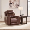 image:imageSignature Design by Ashley Power Reclining Loveseat with Console MahoganyBrown