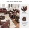 image:imageSignature Design by Ashley Power Reclining Loveseat with Console MahoganyBrown
