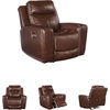 image:imageSignature Design by Ashley Power Reclining Loveseat with Console MahoganyBrown