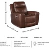 image:imageSignature Design by Ashley Power Reclining Loveseat with Console MahoganyBrown