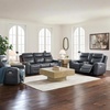 image:imageSignature Design by Ashley Power Reclining Loveseat with Console MahoganyGrey