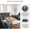 image:imageSignature Design by Ashley Power Reclining Loveseat with Console MahoganyGrey