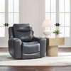 image:imageSignature Design by Ashley Power Reclining Loveseat with Console MahoganyGrey