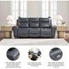 image:imageSignature Design by Ashley Power Reclining Loveseat with Console MahoganyGrey