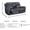 image:imageSignature Design by Ashley Power Reclining Loveseat with Console MahoganyGrey