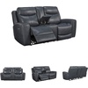 image:imageSignature Design by Ashley Power Reclining Loveseat with Console MahoganyGrey