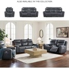 image:imageSignature Design by Ashley Power Reclining Loveseat with Console MahoganyGrey