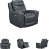 image:imageSignature Design by Ashley Power Reclining Loveseat with Console MahoganyGrey