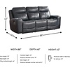 image:imageSignature Design by Ashley Power Reclining Loveseat with Console MahoganyGrey