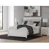 image:imageSignature Design by Ashley Ravalori Contemporary Upholstered Panel Headboard with Adjustable Height Queen WhiteWhite