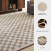 image:imageSignature Design by Ashley Shag Area Rug Checkered 8x10 Taupe amp Ivory
