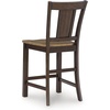 image:imageSignature Design by Ashley Sharlander Rustic Solid Wood 25 Counter Height Bar Stool Set of 2 Light Brown amp Dark Brown