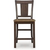 image:imageSignature Design by Ashley Sharlander Rustic Solid Wood 25 Counter Height Bar Stool Set of 2 Light Brown amp Dark Brown