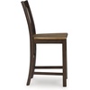 image:imageSignature Design by Ashley Sharlander Rustic Solid Wood 25 Counter Height Bar Stool Set of 2 Light Brown amp Dark Brown