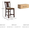 image:imageSignature Design by Ashley Sharlander Rustic Solid Wood 25 Counter Height Bar Stool Set of 2 Light Brown amp Dark Brown