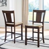 image:imageSignature Design by Ashley Sharlander Rustic Solid Wood 25 Counter Height Bar Stool Set of 2 Light Brown amp Dark Brown