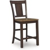 image:imageSignature Design by Ashley Sharlander Rustic Solid Wood 25 Counter Height Bar Stool Set of 2 Light Brown amp Dark Brown